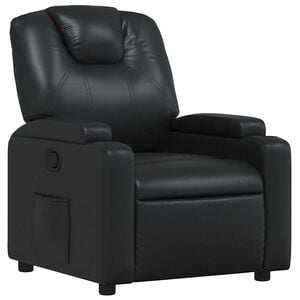 vidaXL Sill&oacute;n reclinable de piel sint&eacute;tica negra