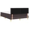 vidaXL Cama tipo Box Spring Marr&oacute;n Oscuro 140 x 200 cm tela
