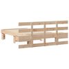 vidaXL Estructura de cama Marrón 75 x 190 cm Madera de pino macizo