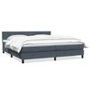 vidaXL Cama box spring con colch&oacute;n terciopelo gris oscuro 180x220 cm