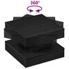 vidaXL Mesa de centro giratoria 360 grados negro 50x50x34,5 cm