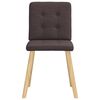 vidaXL Sillas de comedor 6 unidades tela marr&oacute;n oscuro