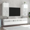 vidaXL Muebles para TV con luces LED 2 uds blanco 40,5x30x90 cm