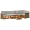 vidaXL Conjunto de sof&aacute;s de exterior 6 uds. Natural y Gris Claro