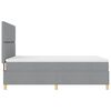 vidaXL Cama Box Spring LED con colch&oacute;n Gris Claro 160 x 200 cm tela