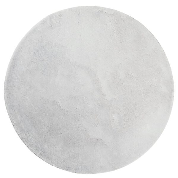 vidaXL Alfombra de pelo corto suave lavable HUARTE gris &Oslash; 80 cm