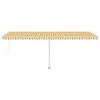 vidaXL Toldo de pie autom&aacute;tico amarillo y blanco 600x300 cm