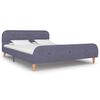 vidaXL Estructura de cama sin colch&oacute;n tela gris claro 140x200 cm