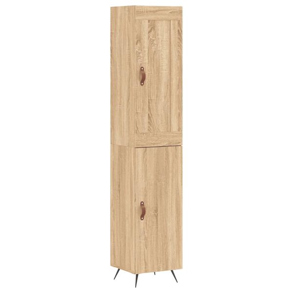 vidaXL Aparador de madera contrachapada roble Sonoma 34,5x34x180 cm
