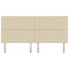 vidaXL Cabecero con cabecera Crema 200 cm Cuero sint&eacute;tico