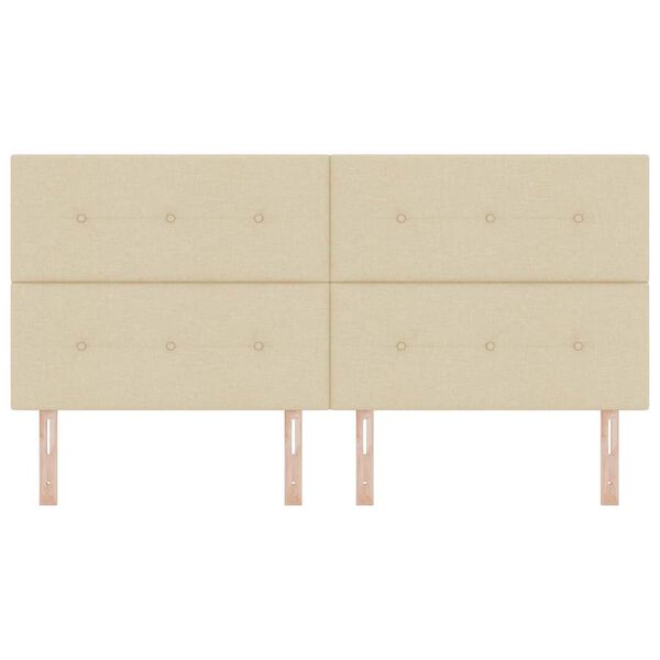 vidaXL Cabecero con cabecera Crema 200 cm Cuero sint&eacute;tico