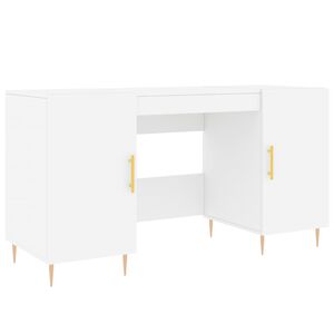 vidaXL Escritorio madera de ingenier&iacute;a blanco 140x50x75 cm