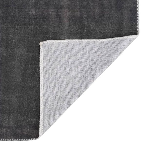 vidaXL Alfombra lavable plegable poli&eacute;ster gris antracita 160x230 cm
