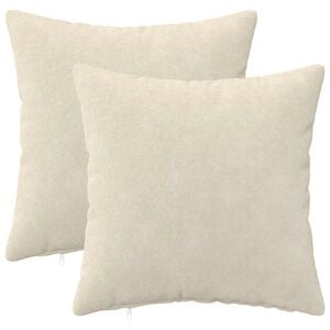 vidaXL Funda de almohada 2 pcs HEERLEN Crema 30 x 30 cm