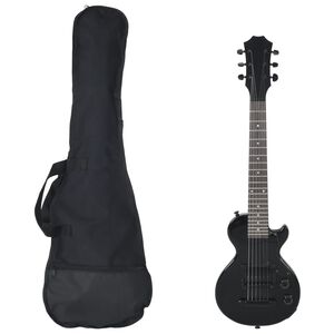 vidaXL Guitarra el&eacute;ctrica para ni&ntilde;os con funda negro 3/4 30"
