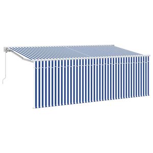 vidaXL Toldo Retr&aacute;ctil Manual Azul 350 x 200 cm tela