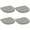 vidaXL Cojines de Asiento de 4 Piezas 4 uds. 100% Poli&eacute;ster Gris
