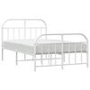 vidaXL Estructura cama sin colch&oacute;n con estribo metal blanco 120x200 cm