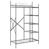vidaXL Armario Abierto con estante Negro 104,5 x 45 x 172 cm Acero