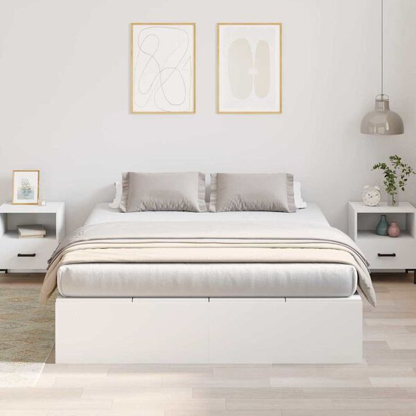 vidaXL Cama con almacenamiento 150 x 200 cm Madera contrachapada