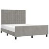 vidaXL Estructura de cama sin colch&oacute;n terciopelo gris claro 140x200 cm