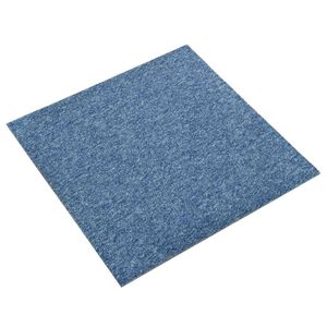 vidaXL Alfombra 20 pcs Azul 50 x 50 cm 100% Polipropileno