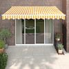vidaXL Toldo retr&aacute;ctil autom&aacute;tico amarillo y blanco 3x2,5 m