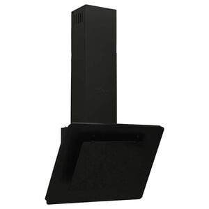 vidaXL Campana extractora acero inoxidable vidrio templado negro 60 cm