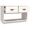 vidaXL Mueble para TV madera maciza de pino blanco 90x40x60 cm