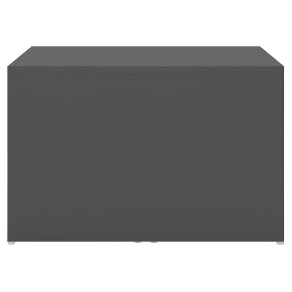 vidaXL Set mesa de centro apilable 3 pzs contrachapada gris 60x60x38cm