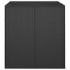 vidaXL Baúl de cojines para jardín de ratán PE negro 100x97,5x104 cm