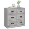 vidaXL Aparador de madera contrachapada gris Sonoma 70x35,5x67,5 cm