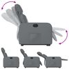 vidaXL Sillón reclinable elevable cuero artificial gris