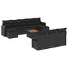 vidaXL Set de sof&aacute;s de jard&iacute;n 11 pzas y cojines rat&aacute;n sint&eacute;tico negro