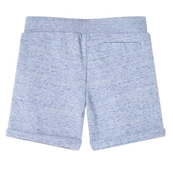Pantalones cortos infantiles con cordón azul mélange 116