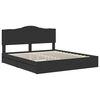 vidaXL Cama con almacenamiento Negro 200 x 200 cm Madera de ingenier&iacute;a