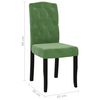 vidaXL Sillas de comedor 2 unidades terciopelo verde oscuro
