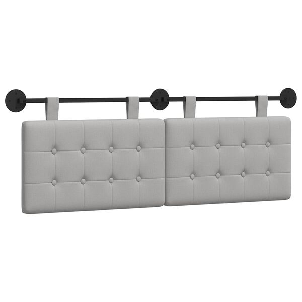 vidaXL Cabecera Colgante Gris Nube 130 x 55 x 5 cm tela