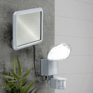 HI L&aacute;mpara solar LED de jard&iacute;n con sensor de movimiento pl&aacute;stico