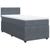 vidaXL Cama box spring con colchón terciopelo gris oscuro 90x200 cm