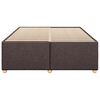 vidaXL Cama sin colchón tela marrón oscuro 140x190 cm