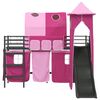 vidaXL Estructura de litera para ni&ntilde;os Negro y Rosa 74,5 x 190 cm