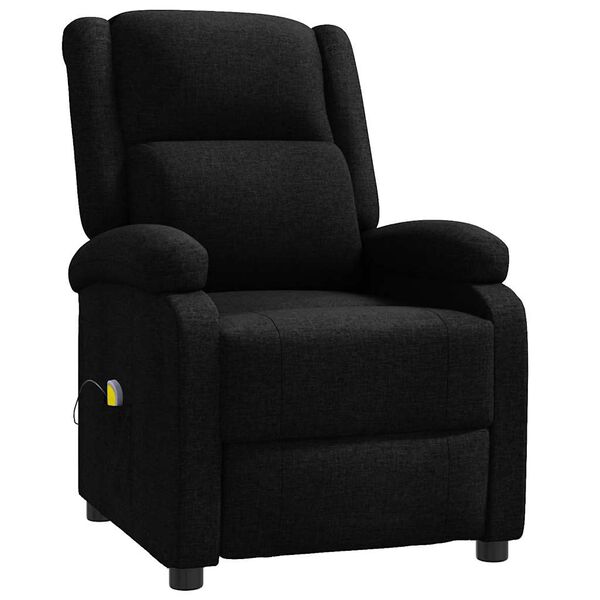vidaXL Sill&oacute;n orejero de masaje de tela negro