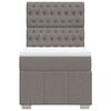 vidaXL Cama box spring con colch&oacute;n tela gris taupe 80x200 cm