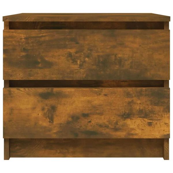 vidaXL Mesita noche madera contrachapada roble ahumado 50x39x43,5 cm