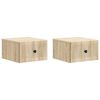 vidaXL Mesita de Noche de Pared 2 pcs Roble Sonoma 33 x 34,5 x 20 cm