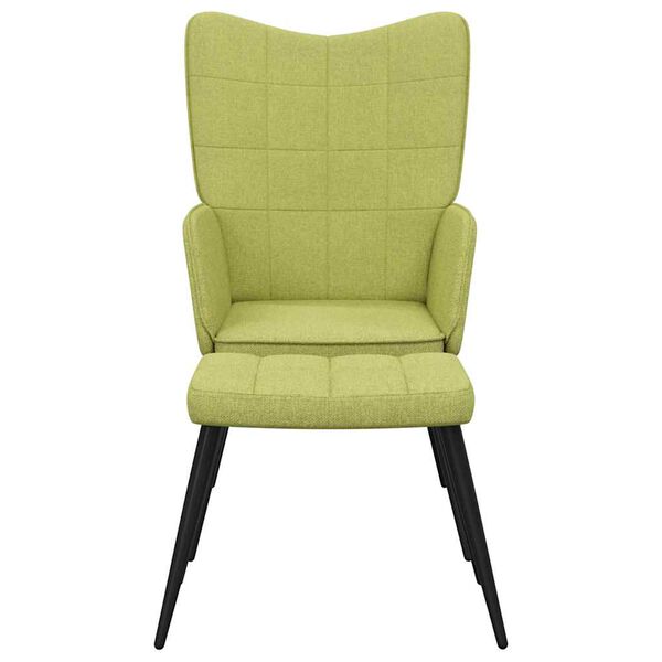 vidaXL Sill&oacute;n de relax con reposapi&eacute;s tela verde