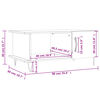 vidaXL Mesa de centro madera contrachapada roble Sonoma 90x50x40 cm