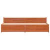 vidaXL Estructura de cama Marr&oacute;n cera 205.5 x 95.5 x 51 cm