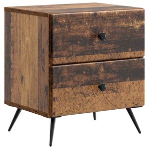 vidaXL Armario de Noche Madera envejecida 43 x 34,5 x 47,5 cm